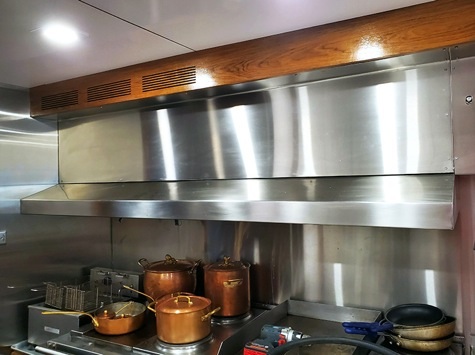 Galley hood front view 111500